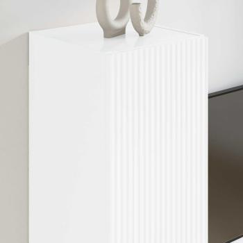 TV-Wandschrank Wandmontiert 2 pcs Glänzend Weiß 30 x 31 x 60 cm