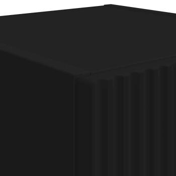 ARDEBO.de - TV-Wandschrank 2 pcs Schwarz 30 x 31 x 80 cm Holzwerkstoff