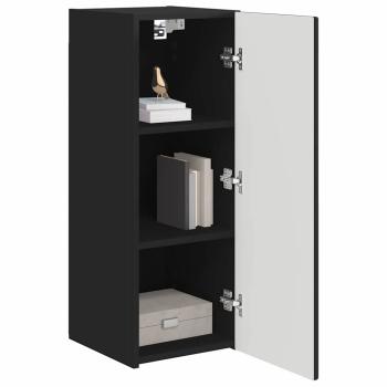 TV-Wandschrank 2 pcs Schwarz 30 x 31 x 80 cm Holzwerkstoff