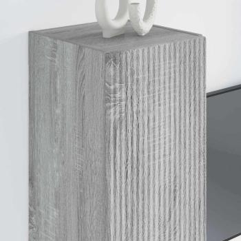 TV-Wandschrank Wandmontiert 2 pcs Graues Sonoma 30 x 31 x 80 cm