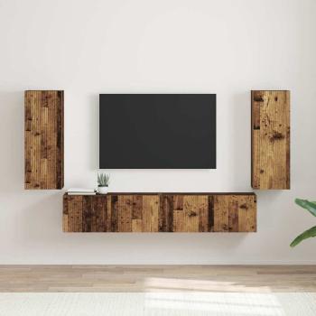 ARDEBO.de - TV-Wandschrank 2 stk. Altholz Holzwerkstoff