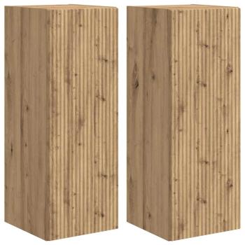 TV-Wandschrank 2 pcs Kunsthandwerk Eiche 30 x 31 x 80 cm