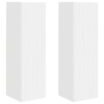 TV-Wandschrank 2 pcs Weiß 30 x 31 x 100 cm Holzwerkstoff