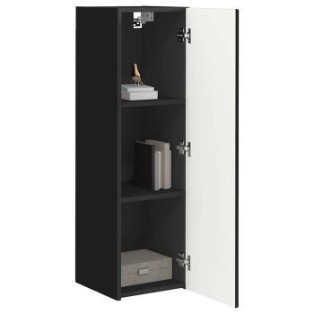 TV-Wandschrank 2 pcs Schwarz 30 x 31 x 100 cm Holzwerkstoff