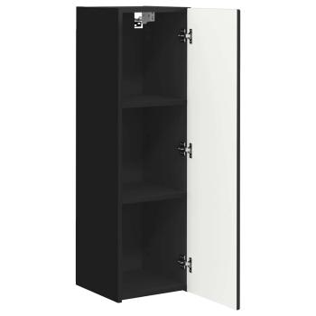 TV-Wandschrank 2 pcs Schwarz 30 x 31 x 100 cm Holzwerkstoff