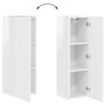 TV-Wandschrank Glänzend Weiß 30 x 31 x 100 cm Holzwerkstoff