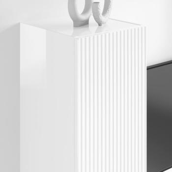 TV-Wandschrank 2 pcs Glänzend Weiß 30 x 31 x 100 cm