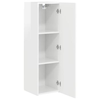TV-Wandschrank 2 pcs Glänzend Weiß 30 x 31 x 100 cm