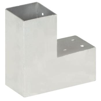 Pfostenverbinder L-Form Verzinktes Metall 81 x 81 mm