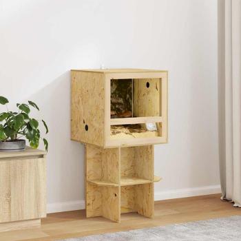 ARDEBO.de - Terrarium Braun 50 x 50 x 100 cm OSB