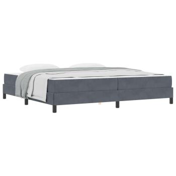 Boxspringbett mit Matratze Dunkelgrau 200 x 220 cm Samt
