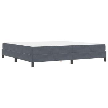 Boxspringbett mit Matratze Dunkelgrau 200 x 220 cm Samt