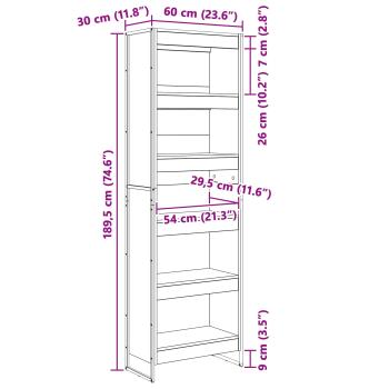 Bücherregal 2 pcs Graues Sonoma 80 x 30 x 155 cm Holzwerkstoff