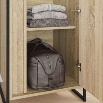 Warderobe mit Tür 2 pcs Sonoma 50 x 50 x 200 cm Holzwerkstoff