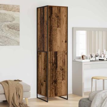 ARDEBO.de - Warderobe mit Tür 2 pcs Altholz 50 x 50 x 200 cm Holzwerkstoff