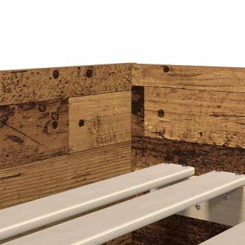 Bettrahmen Altholz 90 x 190 cm Massives Kiefernholz