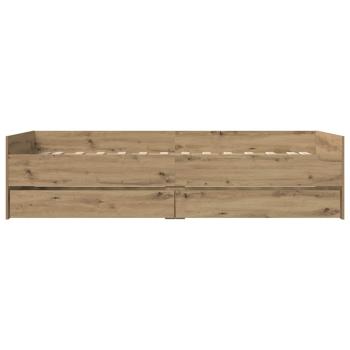 Bettrahmen Artisan-Eiche 90 x 190 cm Massives Kiefernholz