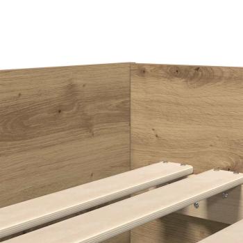 Bettrahmen Artisan-Eiche 90 x 190 cm Massives Kiefernholz