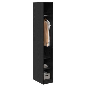 Kleiderschrank Schwarz Eichen-Optik 50 x 30 x 200 cm