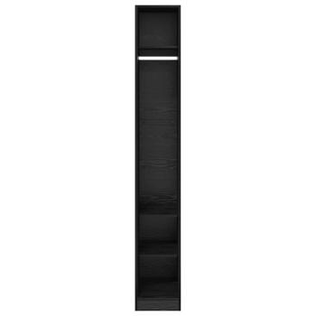 Kleiderschrank Schwarz Eichen-Optik 50 x 30 x 200 cm