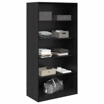 Kleiderschrank Schwarz Eichen-Optik 100 x 50 x 200 cm