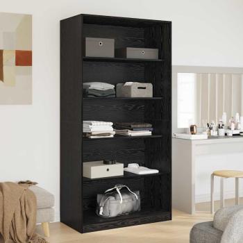 Kleiderschrank Schwarz Eichen-Optik 100 x 50 x 200 cm