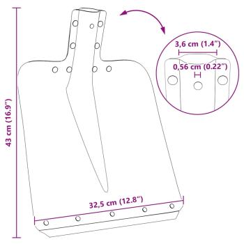 Schaufelkopf 4 pcs Silber 41,5 x 32,5 cm Aluminium