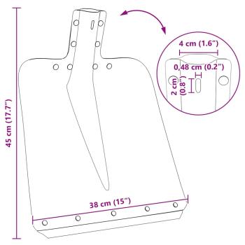 Schaufelkopf 4 pcs Silber 45 x 38 cm Aluminium