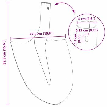 Schaufelkopf 4 pcs Rot 39,5 x 27,5 cm Pulverbeschichteter Stahl
