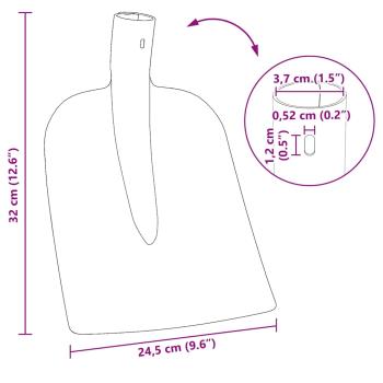 Schaufelkopf 4 pcs Rot 32 x 24,5 cm Pulverbeschichteter Stahl
