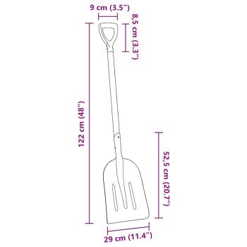 Schaufel Silber 29 x 122 cm Aluminium