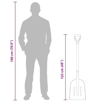 Schaufel Silber 29 x 122 cm Aluminium