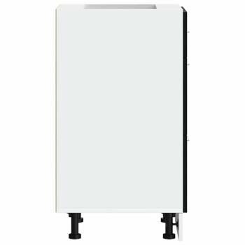 Küchenunterschrank Riga Schwarz Eichen-Optik 40 x 46 x 81.5 cm