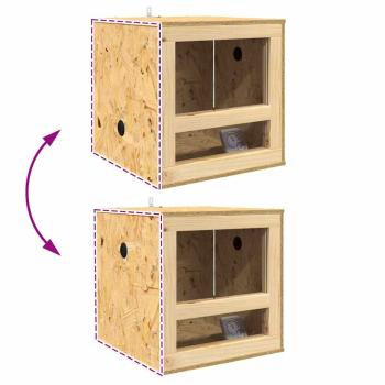 Terrarium Braun 40 x 40 x 40 cm OSB