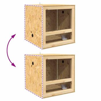 Terrarium Braun 50 x 50 x 50 cm OSB