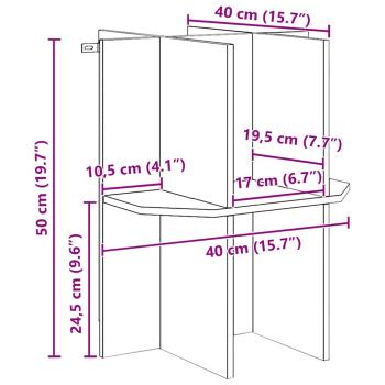 Terrarienbasis mit Regal Braun 40 x 40 x 50 cm OSB