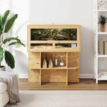 Terrarienbasis mit Regal Braun 80 x 40 x 50 cm OSB