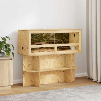 ARDEBO.de - Terrarienbasis mit Regal Braun 100 x 40 x 50 cm OSB