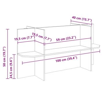 Terrarienbasis mit Regal Braun 100 x 40 x 50 cm OSB