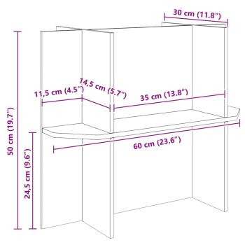 Terrarienbasis mit Regal Braun 60 x 30 x 50 cm OSB