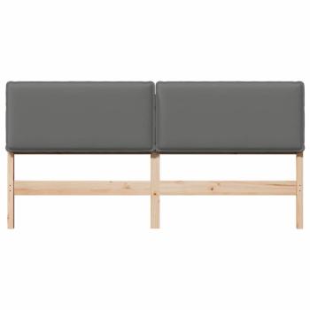 Gepolstertes Kopfteil Natürlich und Hellgrau 200 cm