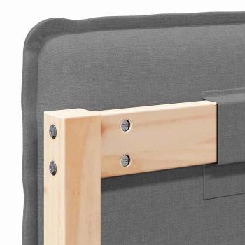 Gepolstertes Kopfteil Natürlich und Hellgrau 180 cm