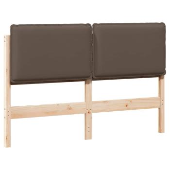 Gepolstertes Kopfteil Natürlich und Hellgrau 160 cm