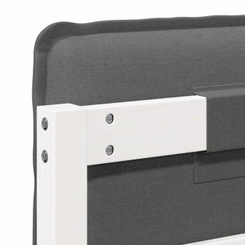 Gepolstertes Kopfteil mit Kopfteil Weiß und Hellgrau 160 cm