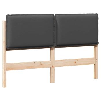 Gepolstertes Kopfteil Natürlich und Dunkelgrau 150 cm