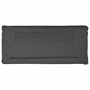 Gepolstertes Kopfteil Natürlich und Dunkelgrau 140 cm