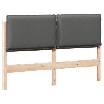 Gepolstertes Kopfteil Natürlich und Hellgrau 135 cm