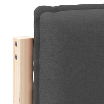 Gepolstertes Kopfteil Natürlich und Dunkelgrau 120 cm