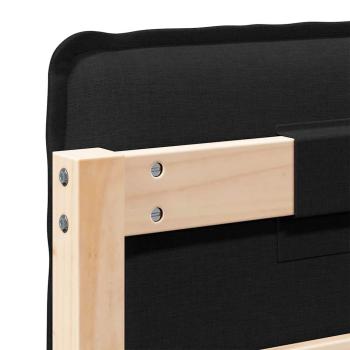 Gepolstertes Kopfteil mit Kopfteil Natürlich und Schwarz 120 cm