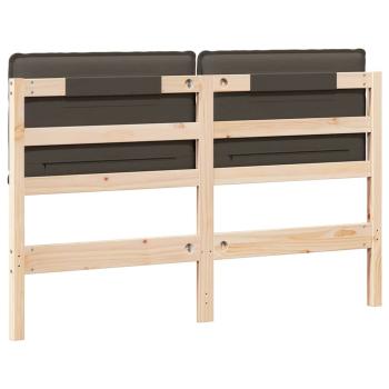 Gepolstertes Kopfteil Natürlich und Hellgrau 120 cm